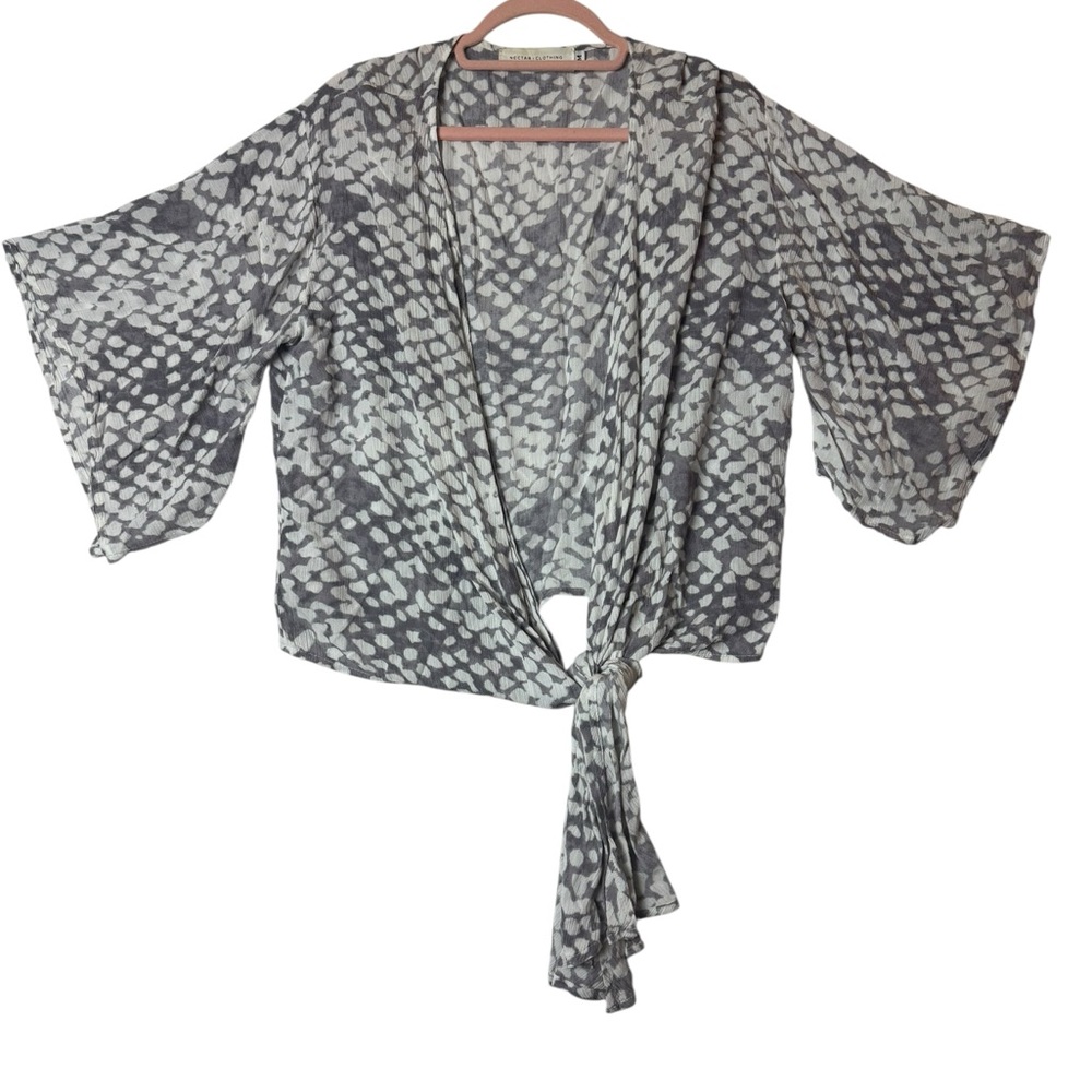 Nectar Clothing‎ Sheer Tie Front Kimono Top | Size M